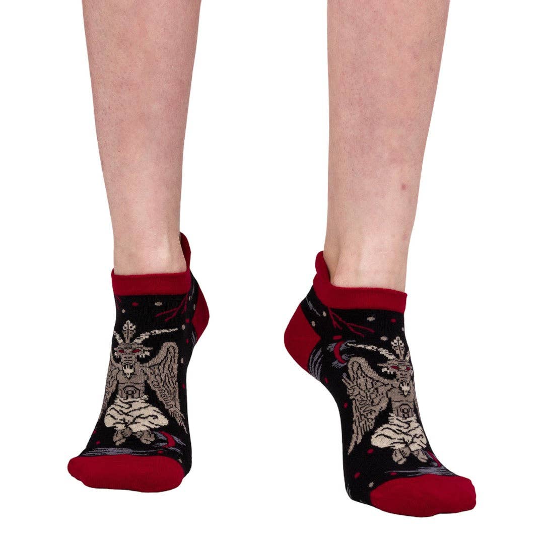 Evil Baphomet Ankle Socks