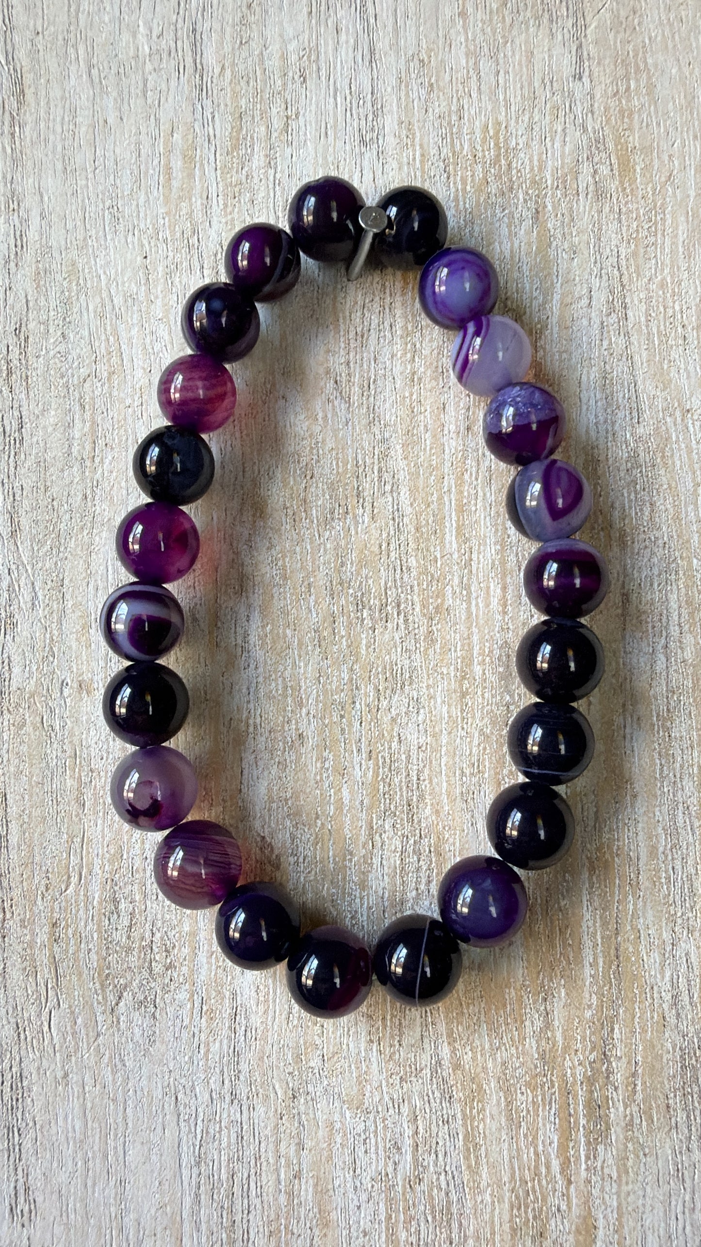 8mm Agate Crystal Bracelet