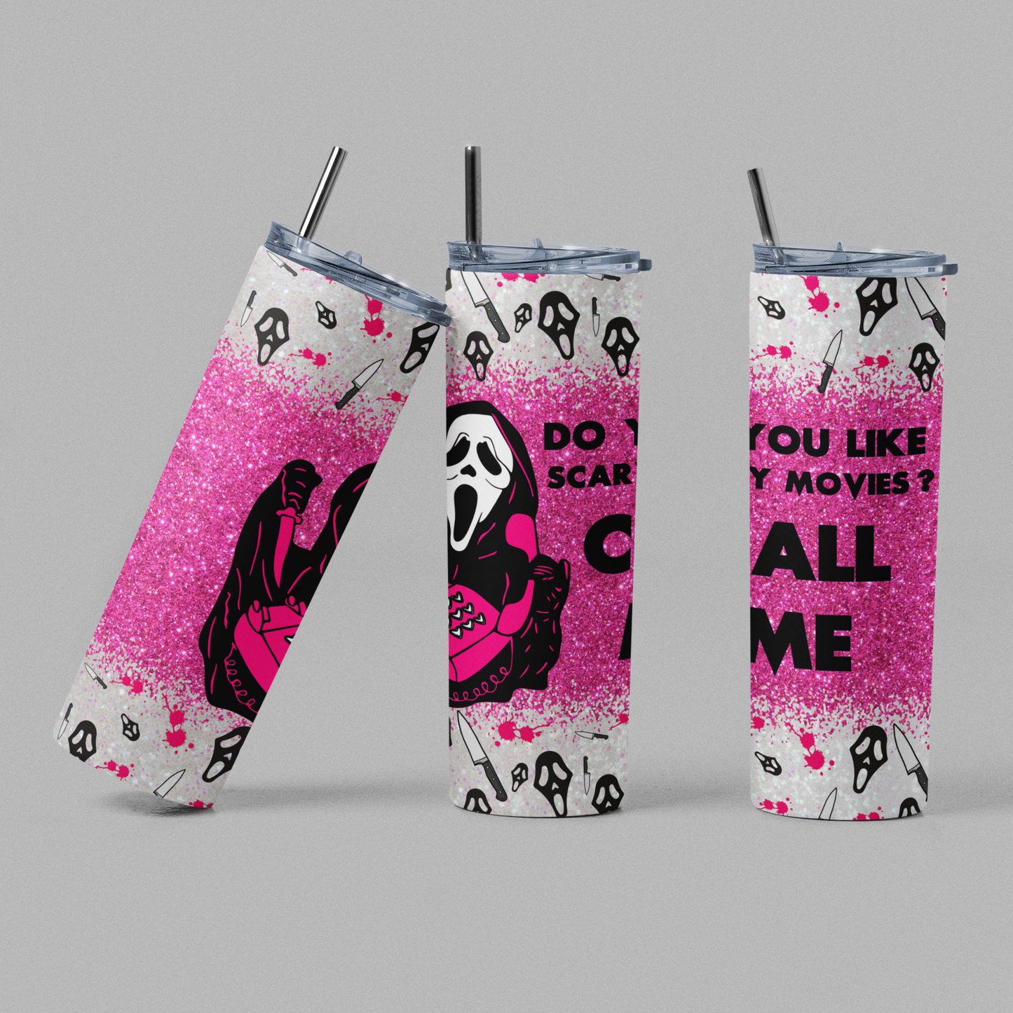 Call Me Scream Horror Movie Inspired Tumbler