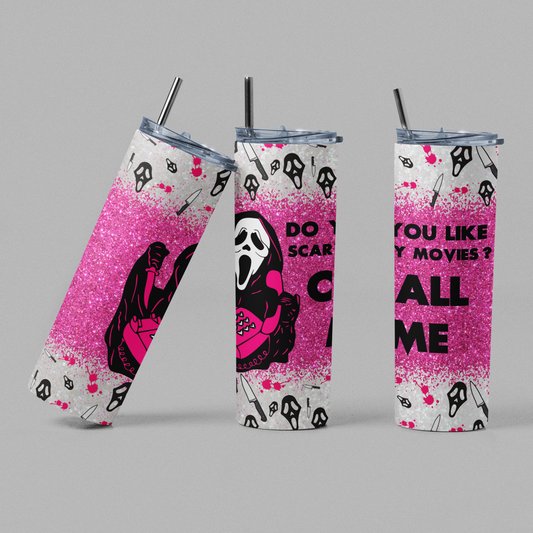 Call Me Scream Horror Movie Inspired Tumbler