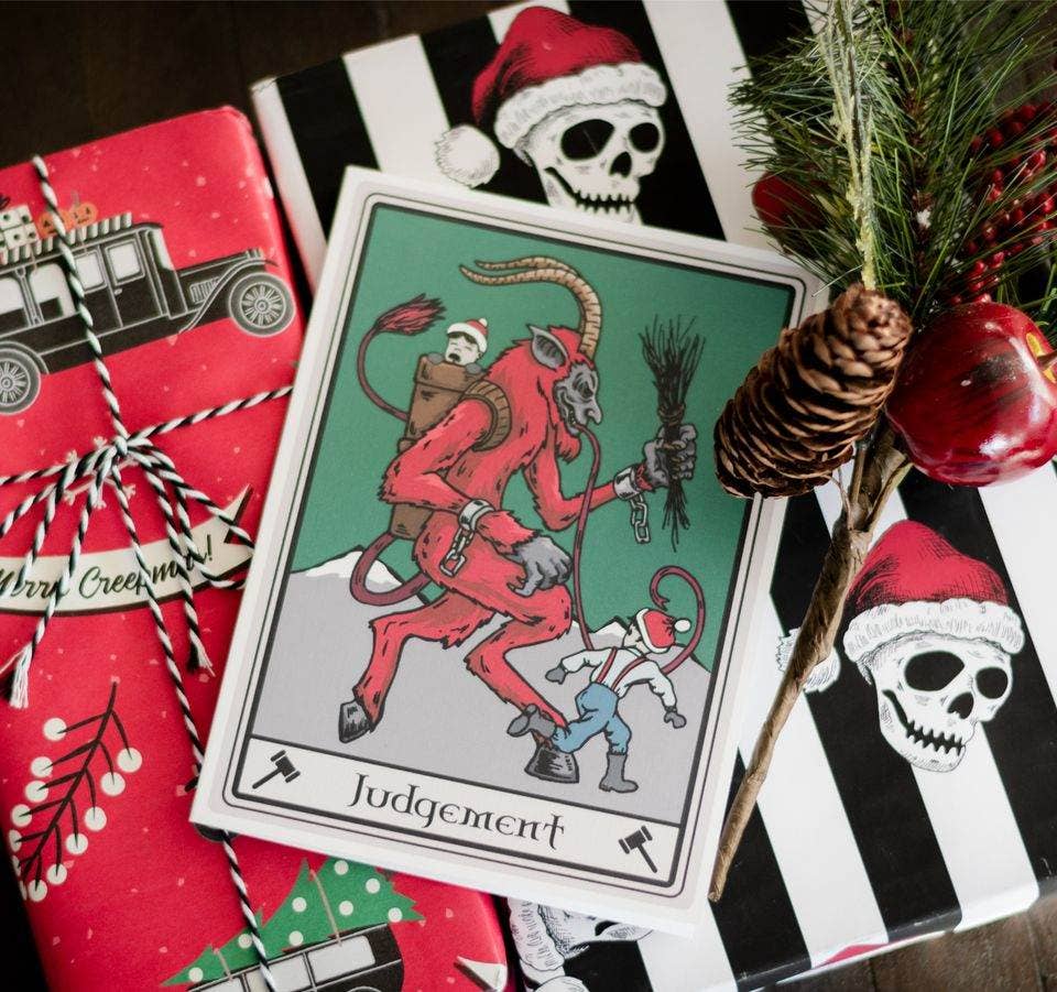 Judgement Krampus Tarot Card