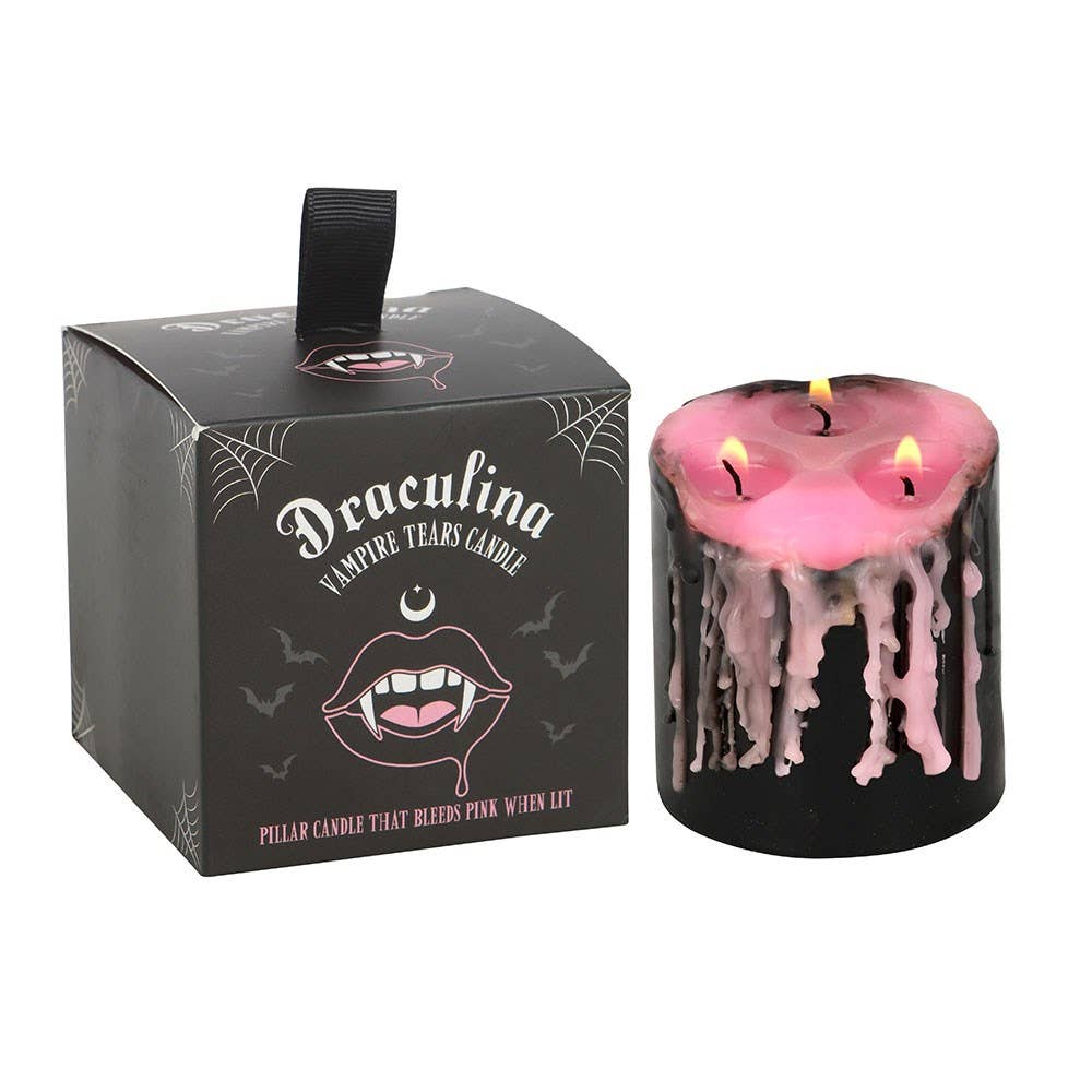 Pink Draculina Vampire Tears 3-inch Pillar Candle