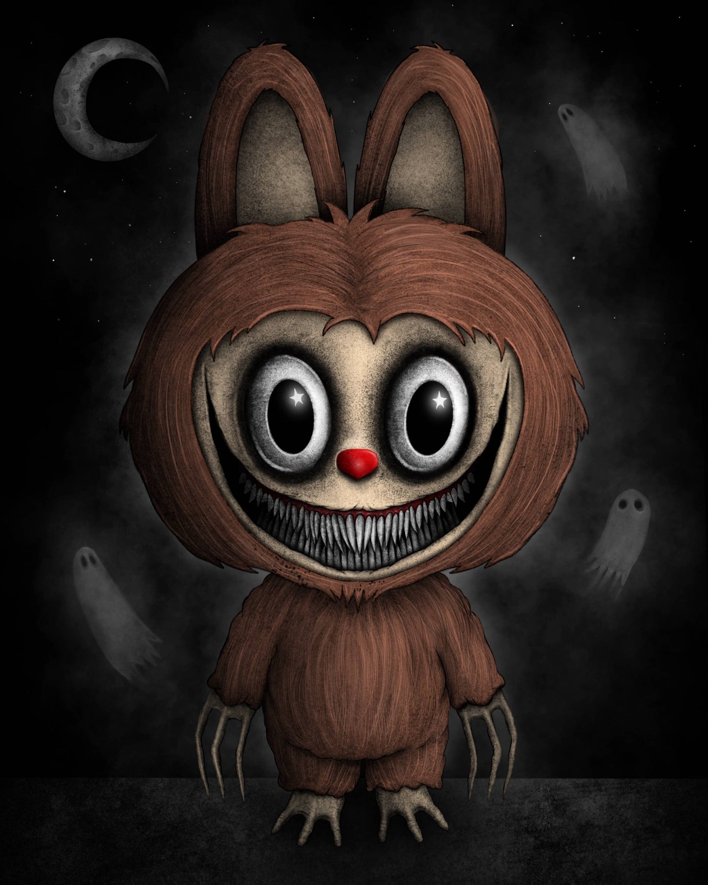 Labubu Halloween Art Print