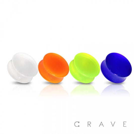 GLOW IN THE DARK ACRYLIC DOUBLE FLARED PLUGS