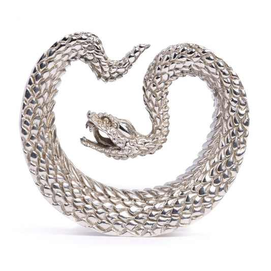 Silver Snake Saddle Plug / Tunnel / Gauge