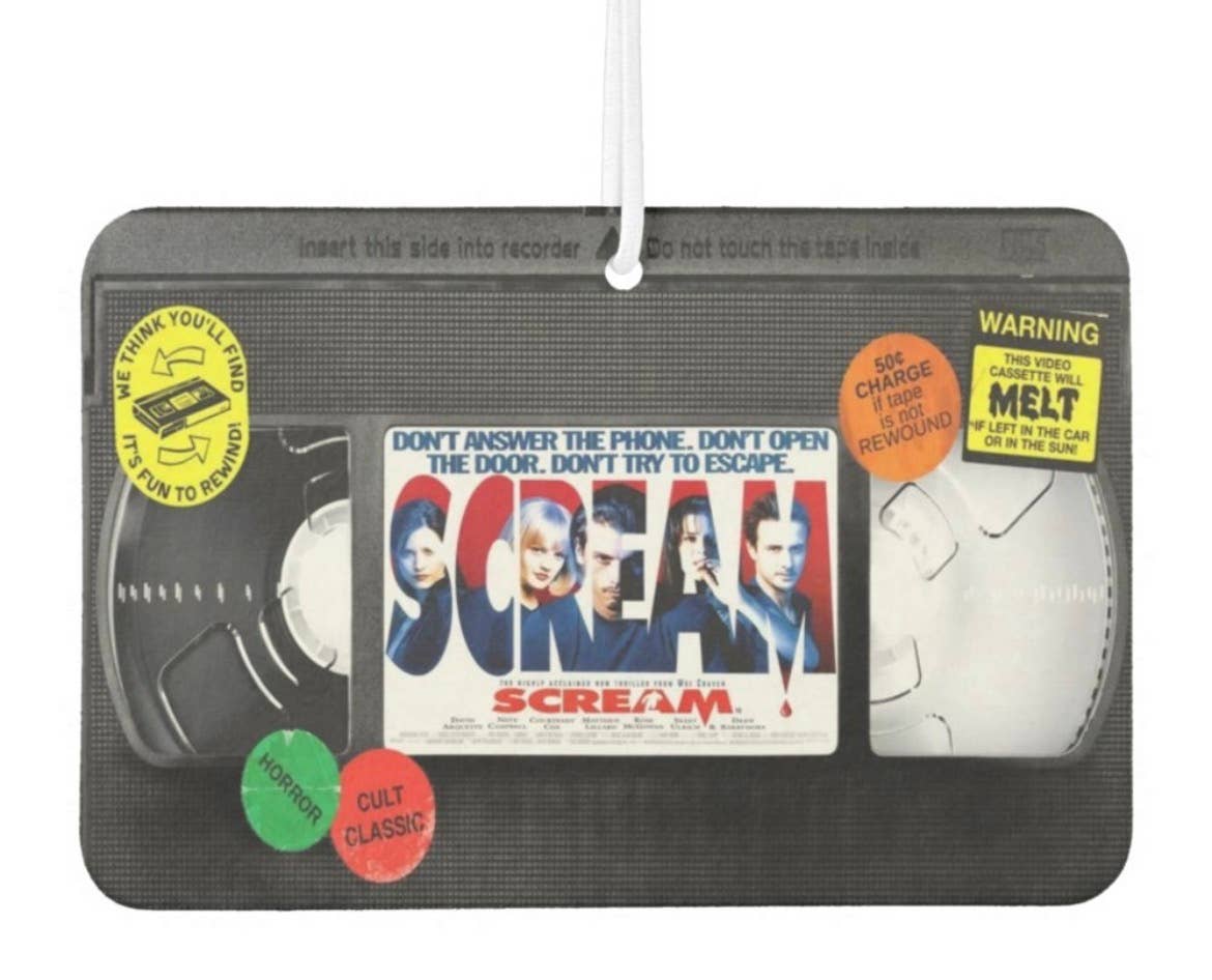 VHS 90s Scream Horror Freshener- Cherry Scent