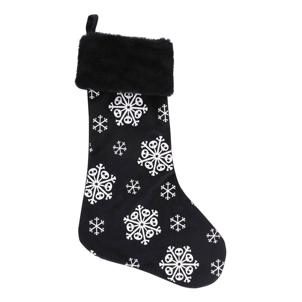 Black Goth Creepy Christmas Stocking