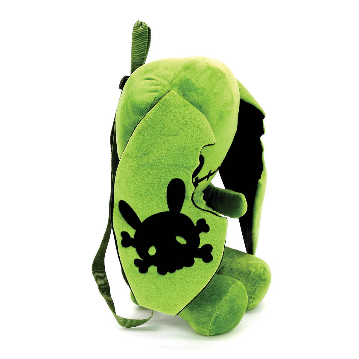 Green Naughty Bunny Stuffed Backpack