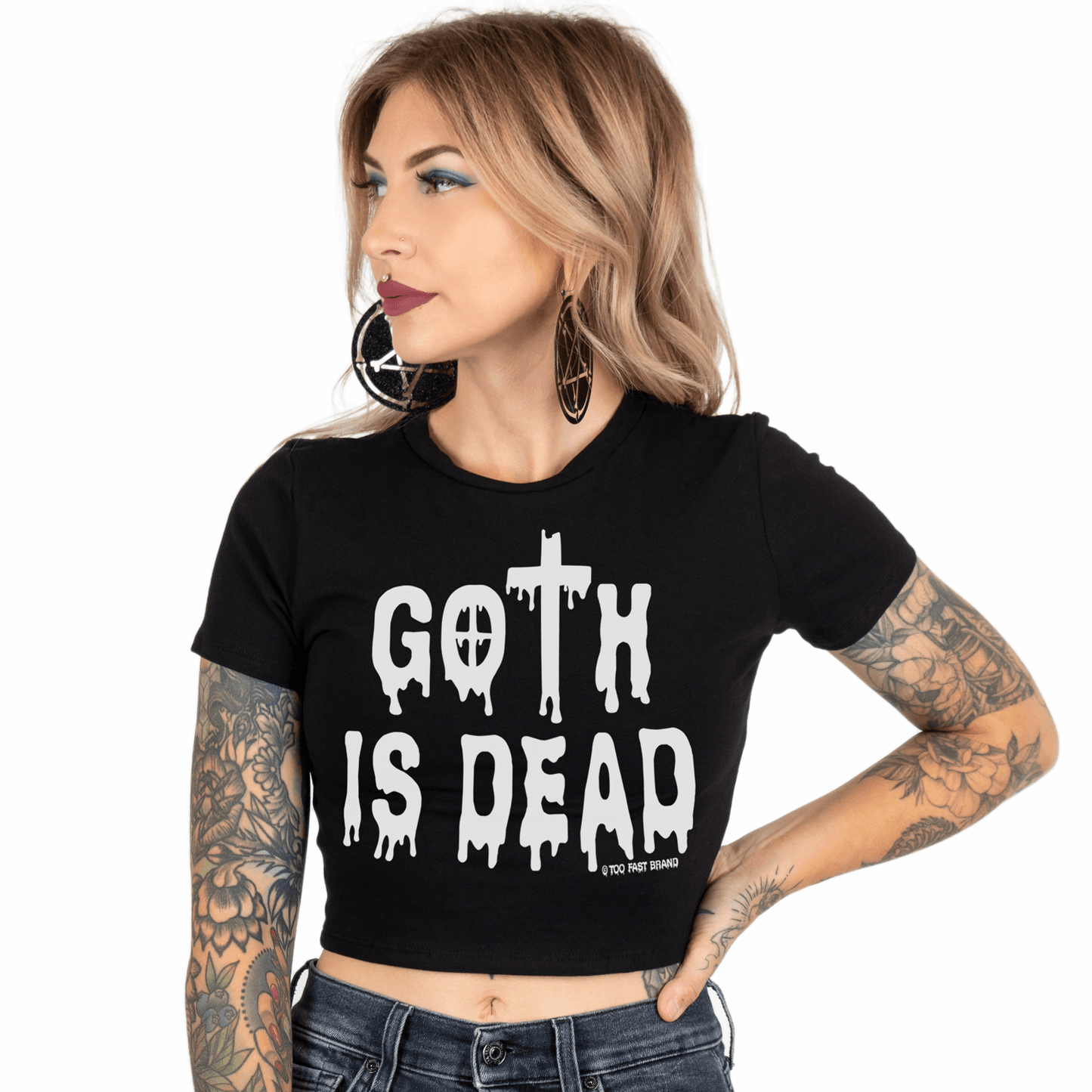 Goth Is Dead Crop Baby Tee