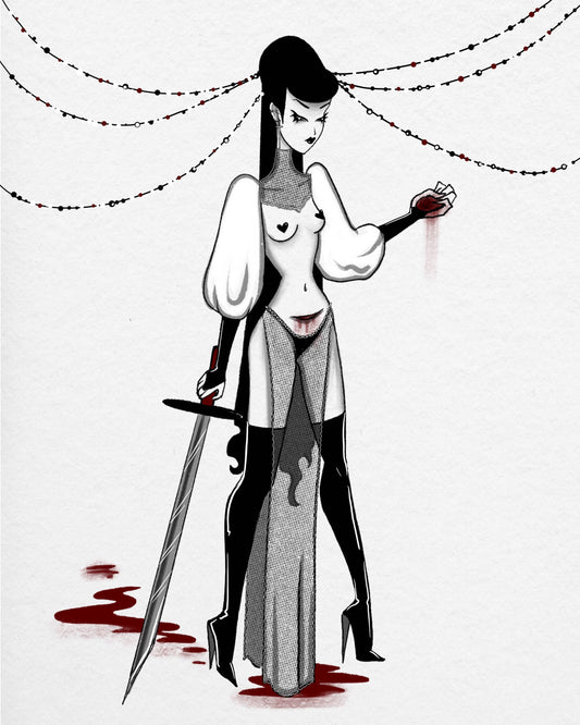 "Resilience" Gothic Mental Health Strength Fine Art Print