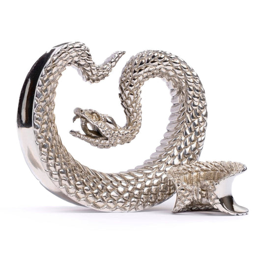 Silver Snake Saddle Plug / Tunnel / Gauge