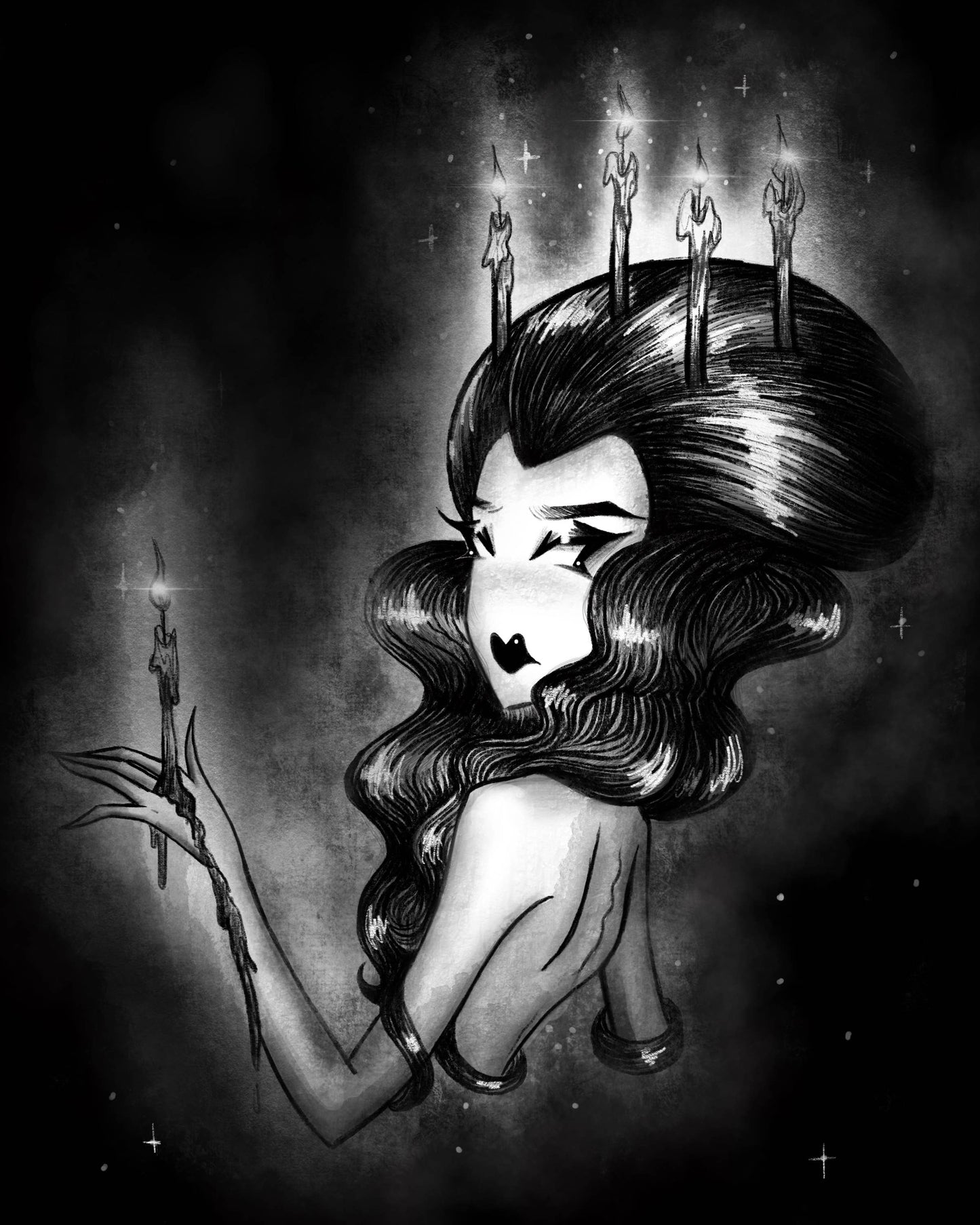 "Candelabra" Gothic Candle Fine Art Print