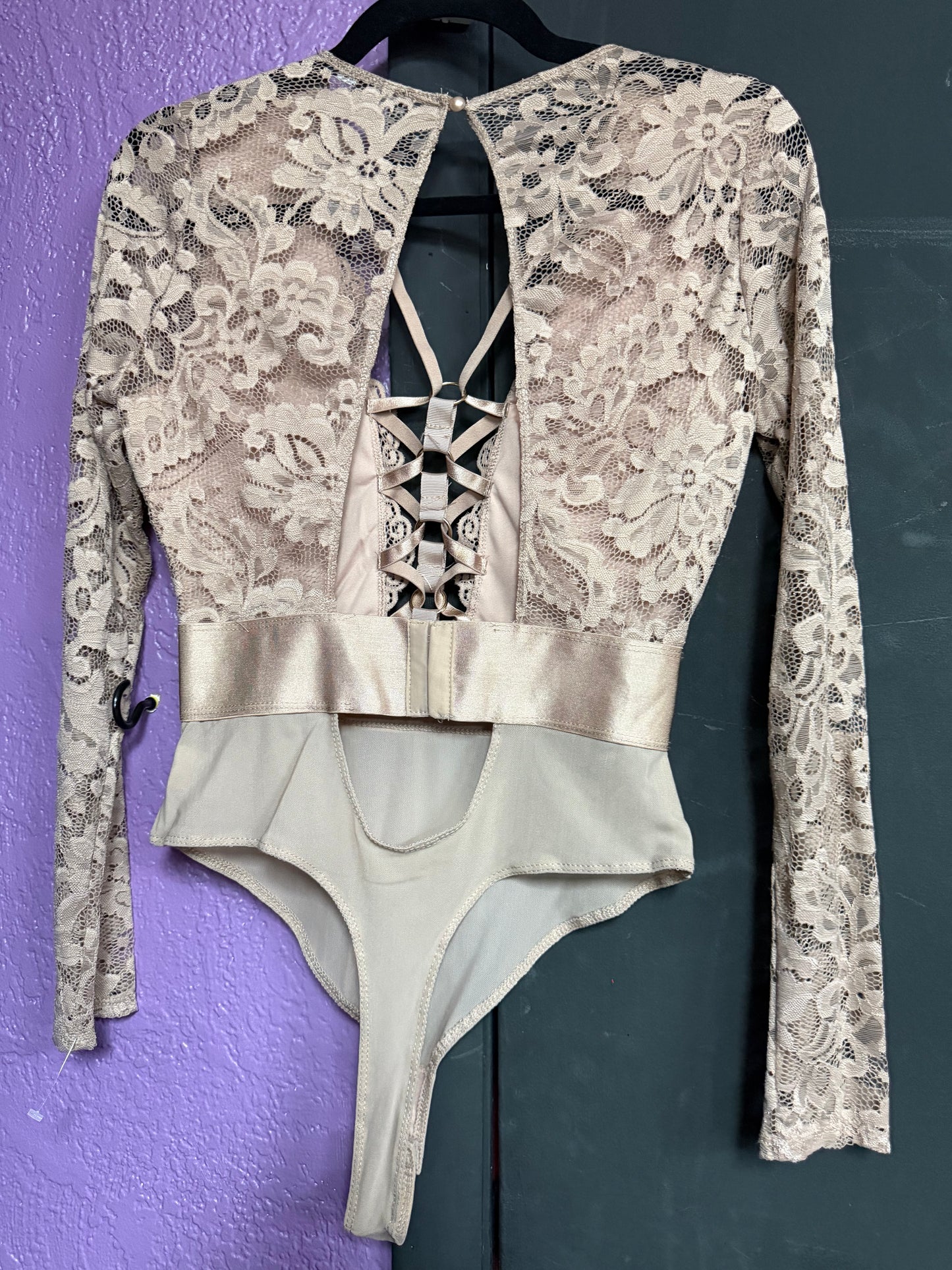 Sheer/Lace Bodysuit- Small