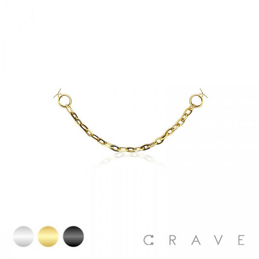 316L SURGICAL STAINLESS STEEL SINGLE CABLE CHAIN