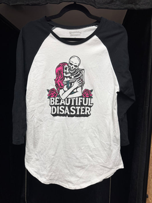 Beautiful Disaster Raglan- Size L