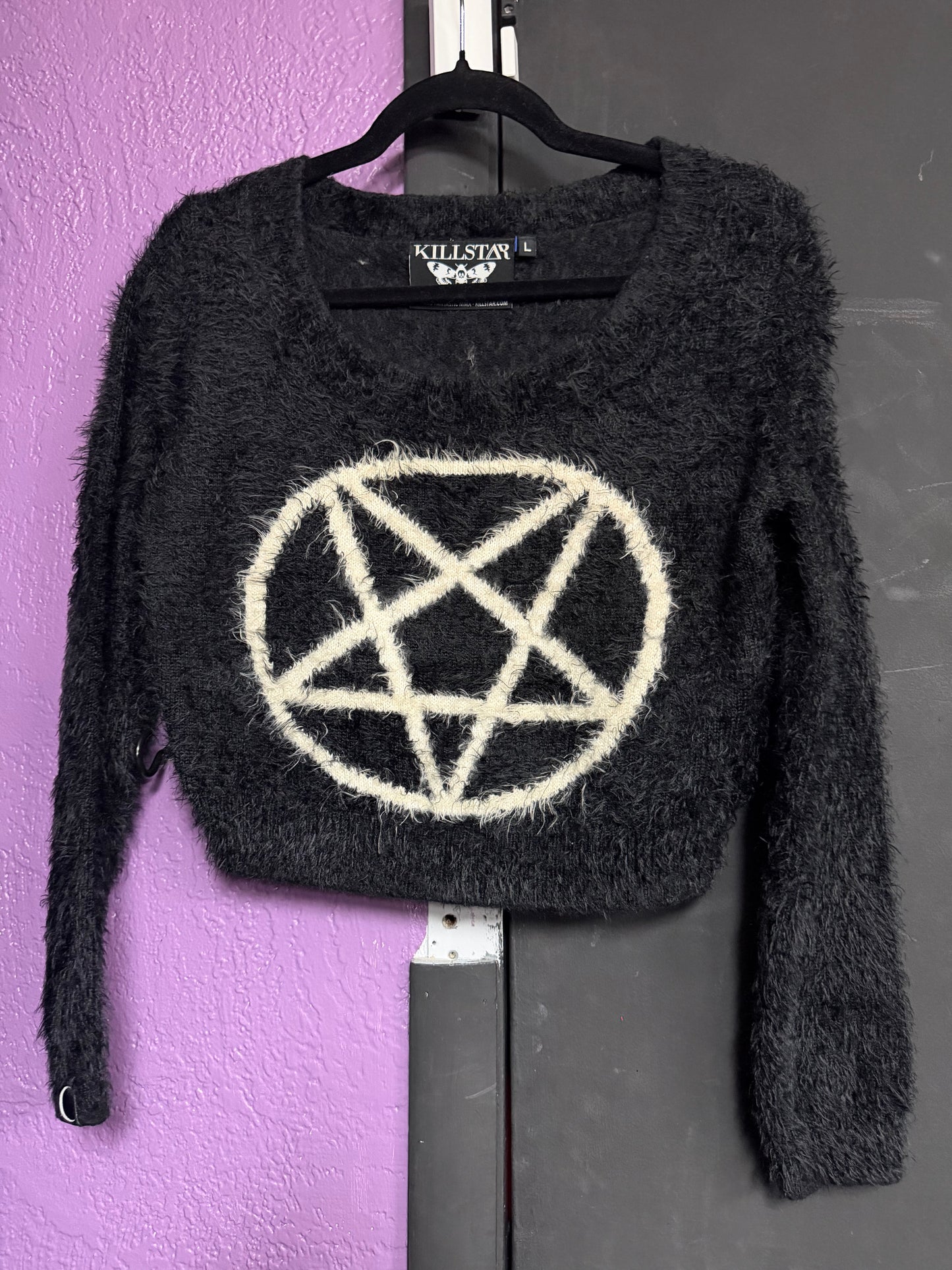 Killstar -Winter Knit Pentagram Sweater- Large