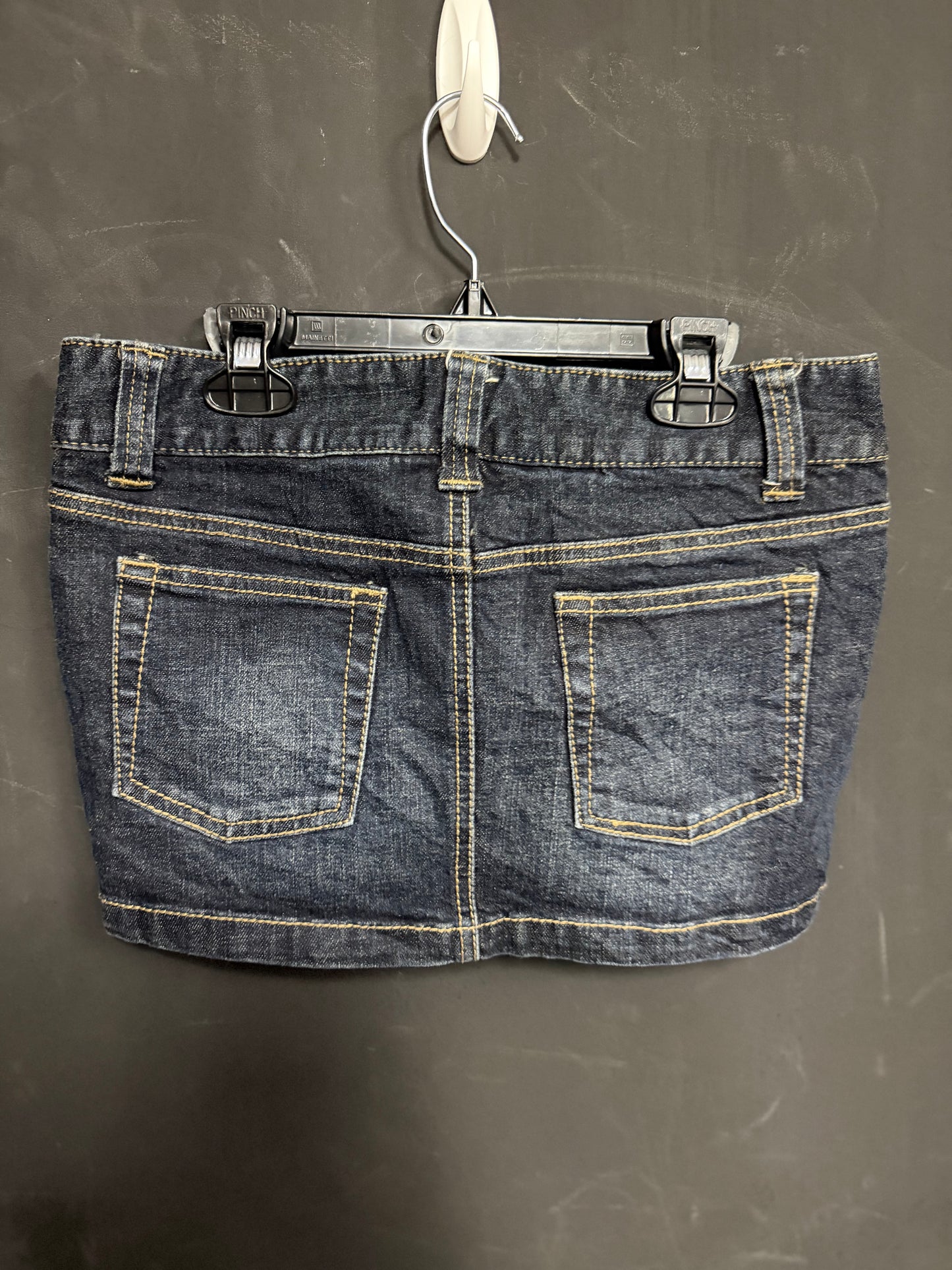 Y2k Upper Freak Dark Denim Mini Skirt- Small