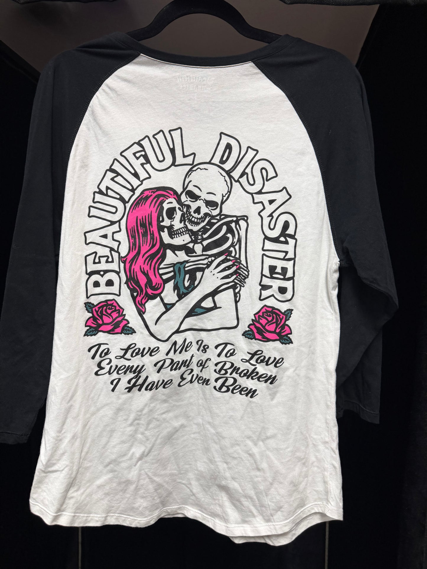 Beautiful Disaster Raglan- Size L