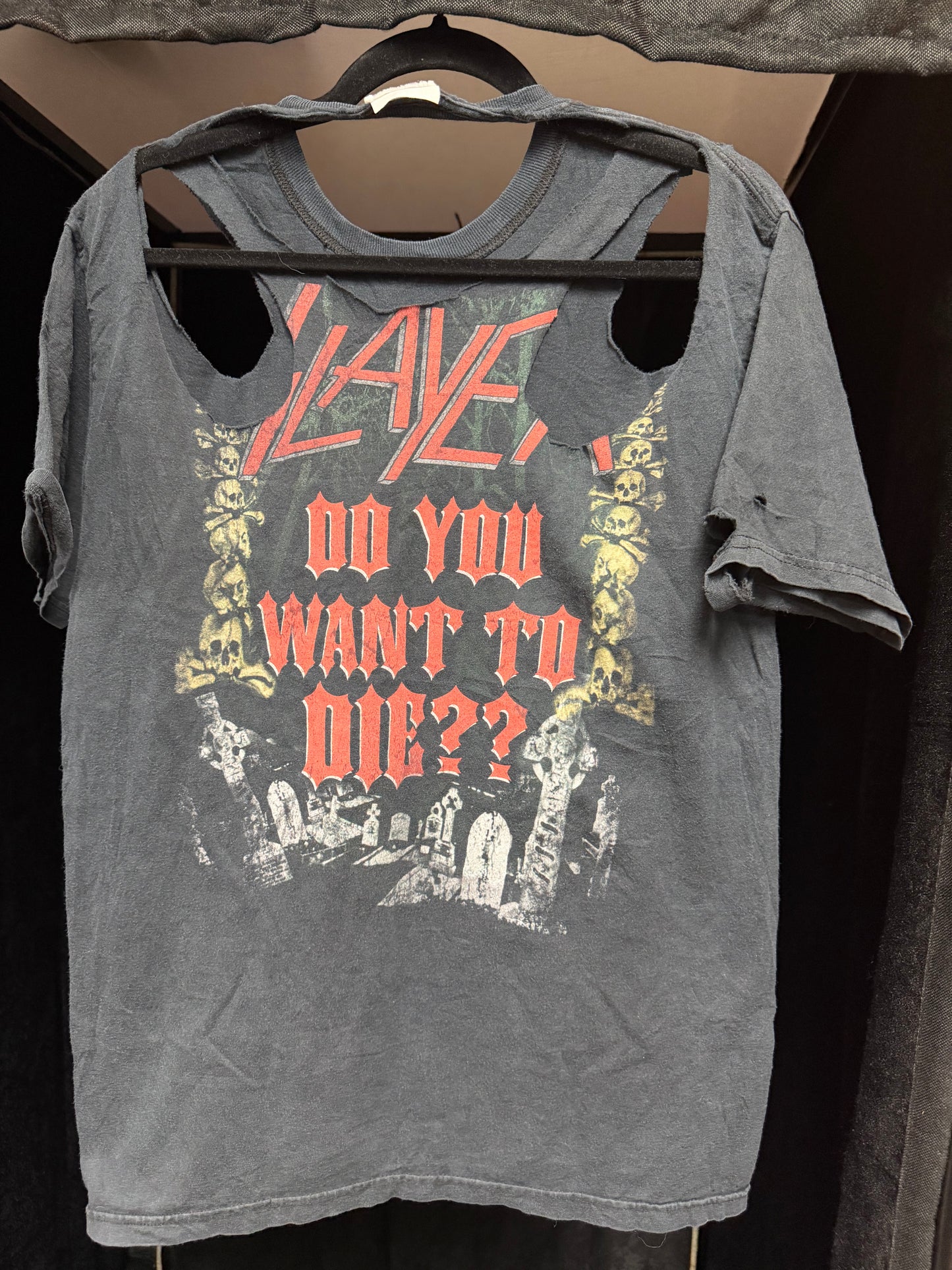 MAJOR DISTRESSED - Slayer- Do You Want To Die Shirt- M/L
