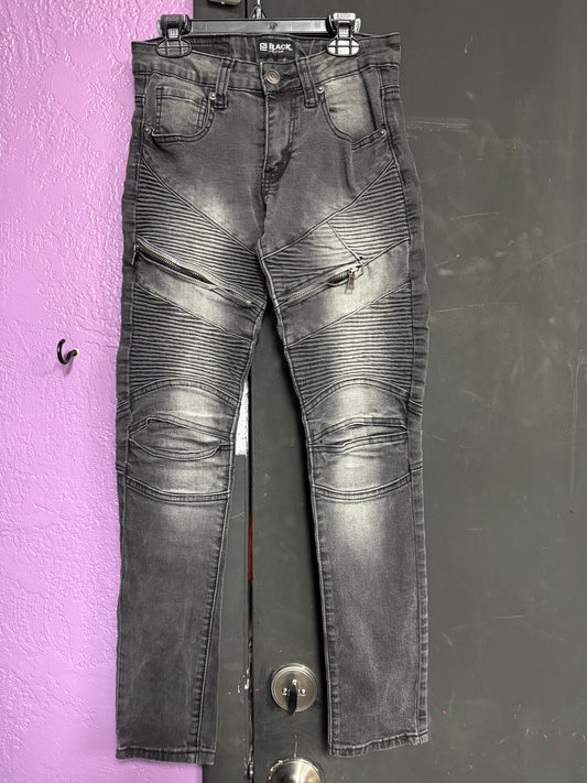 Black Premium- 26/30 Skinny Moto Grunge Jeans