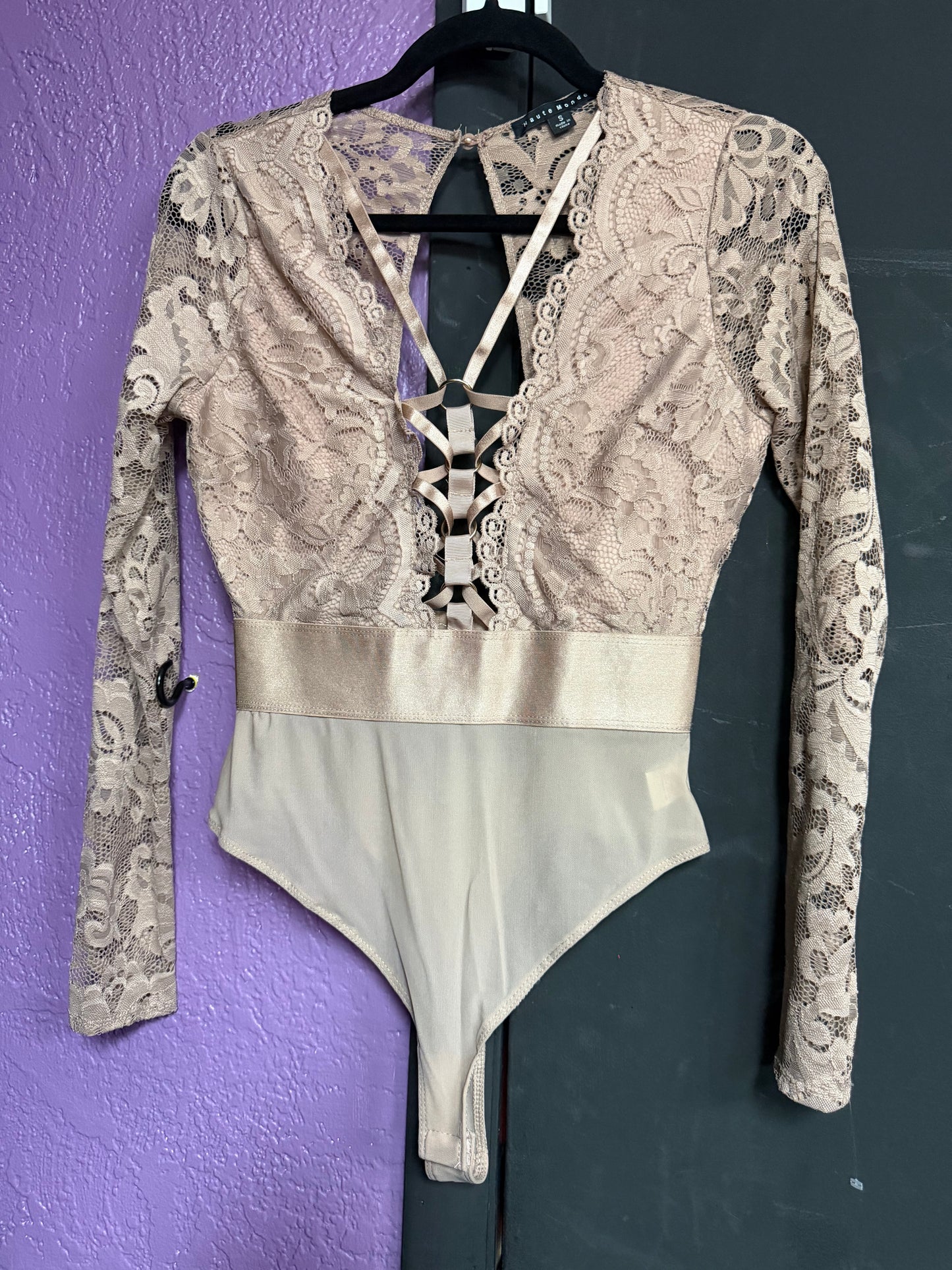 Sheer/Lace Bodysuit- Small