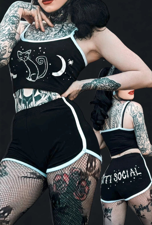 Antisocial Cami & Booty Shorts Set