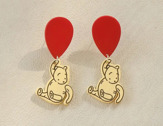 Winnie the Pooh/Balloon stud earrings