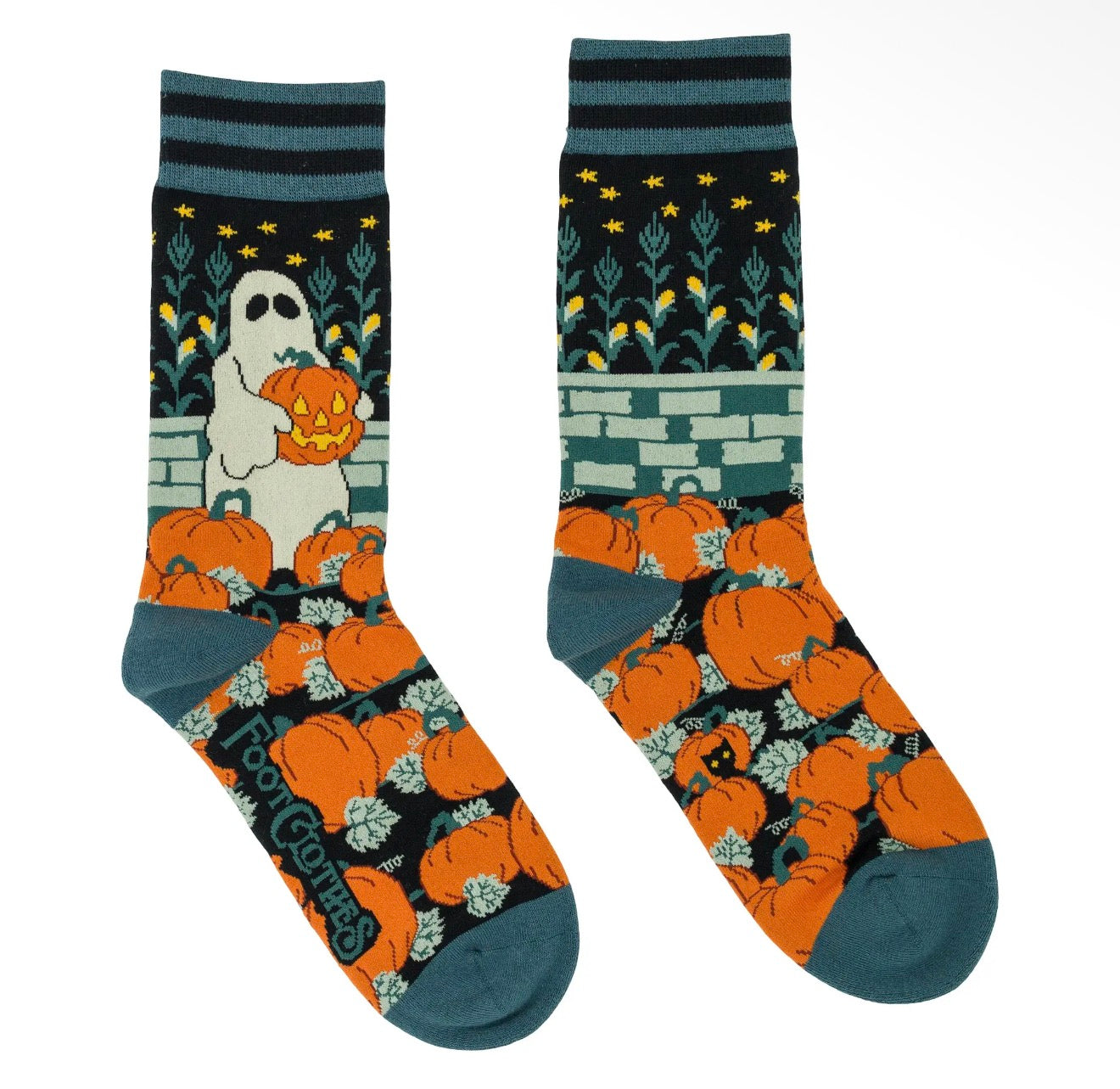 Ghoulish Gourd Crew Socks