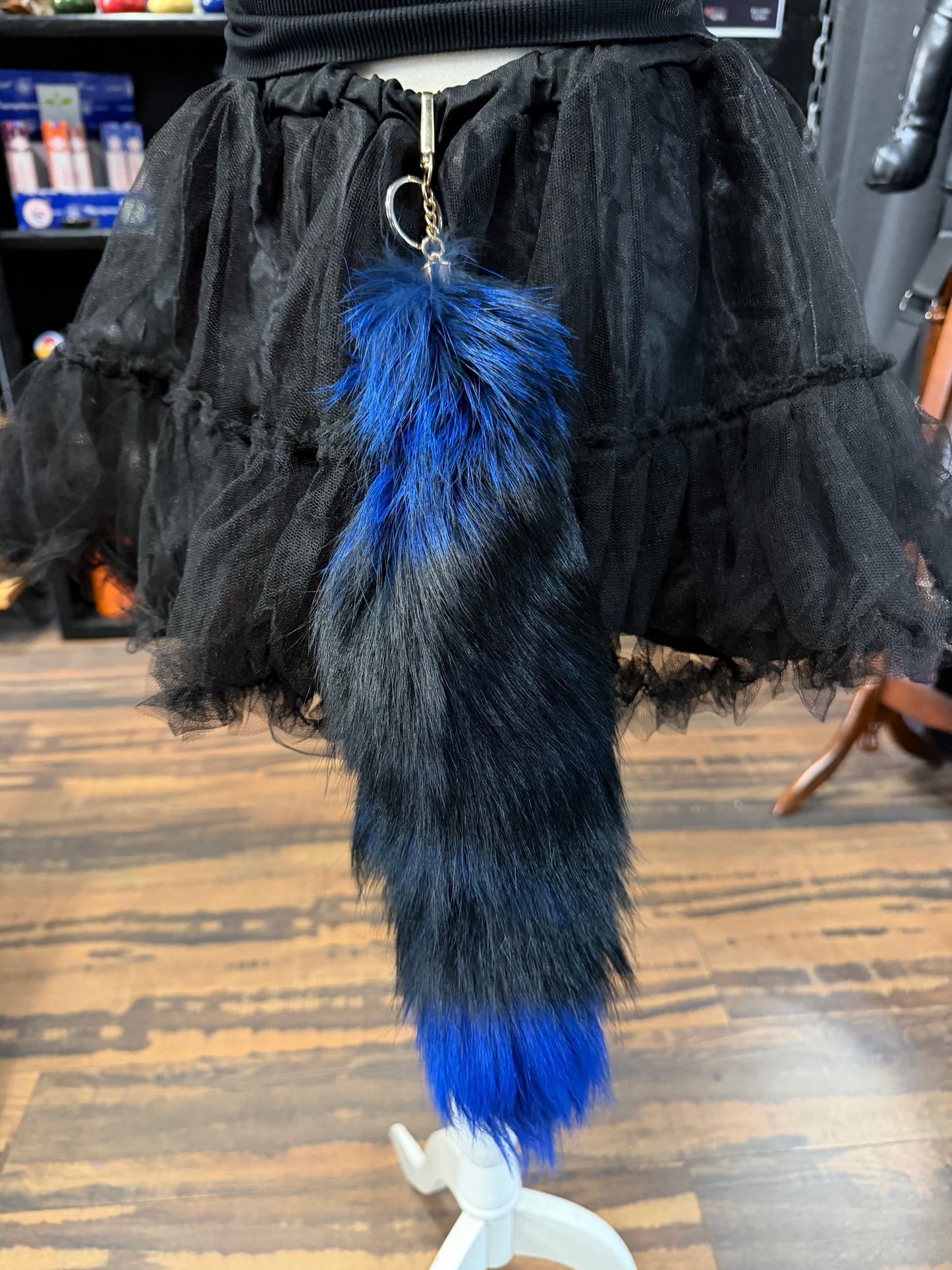Silver Fox Tails – Real with Clips Attached (Natural & Dyed Variants)