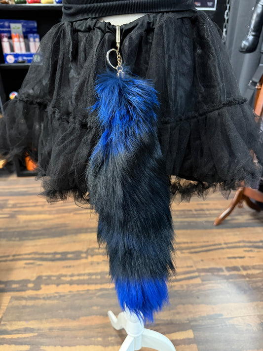 Silver Fox/Shadow Fox Tails – Real with Clips Attached (Natural & Dyed Variants)