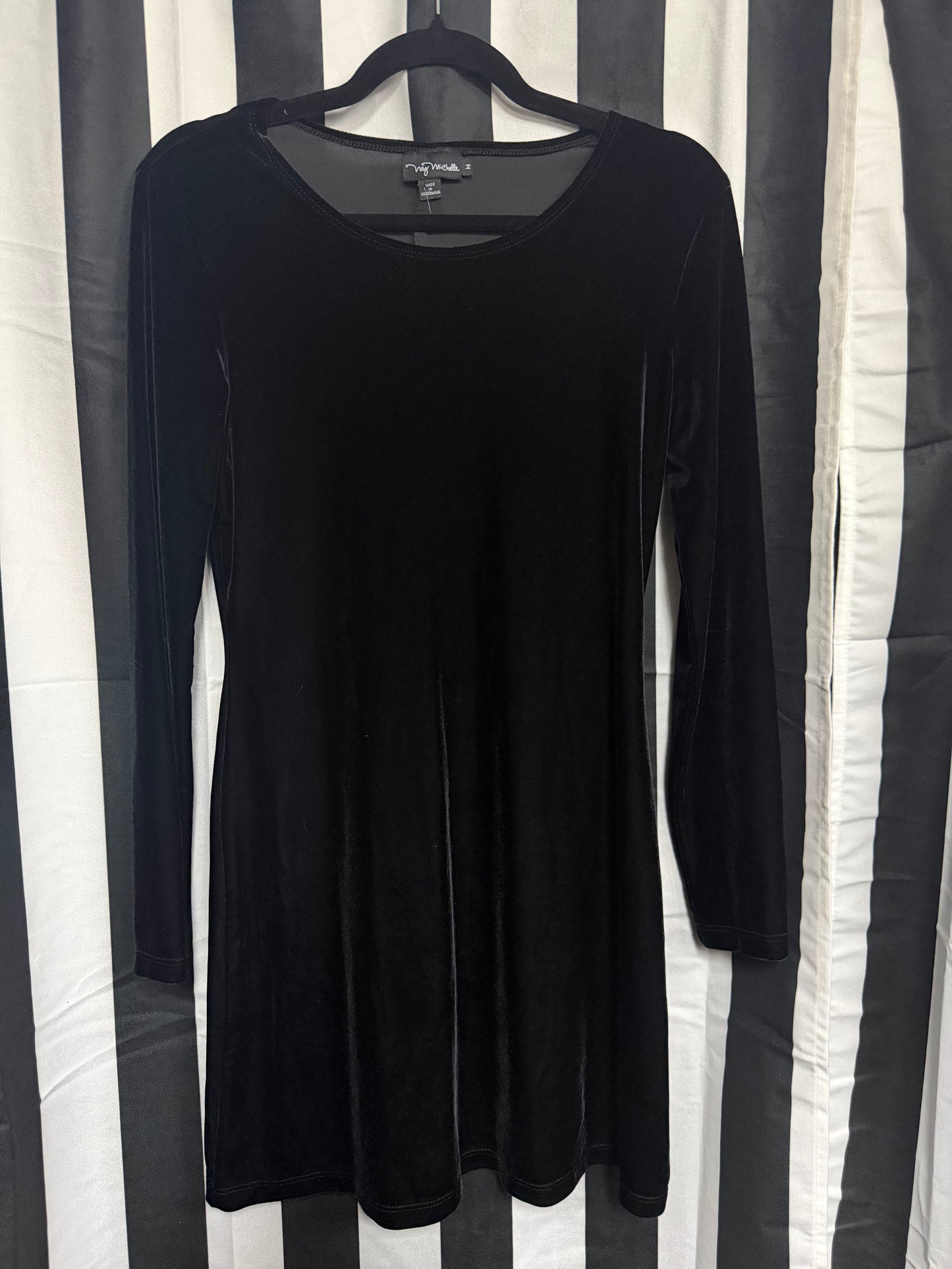 Y2K My Michelle Black Velvet Dress- Size M