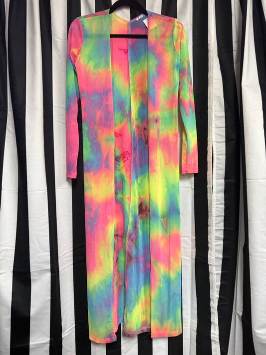 Fashion Nova- Rainbow Sherbet Sheer Duster- Small