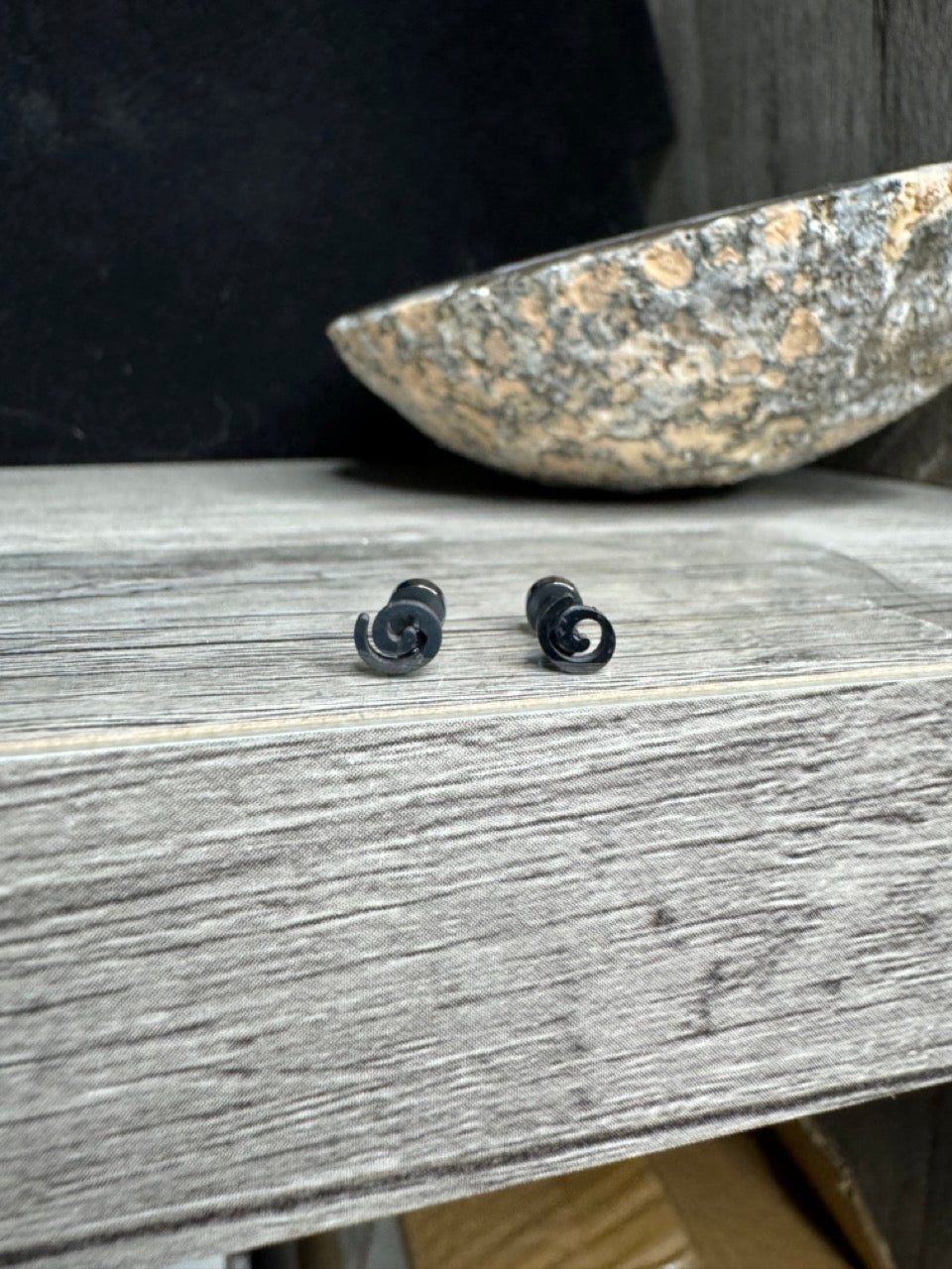 Stainless Steel Spiral Stud Earrings