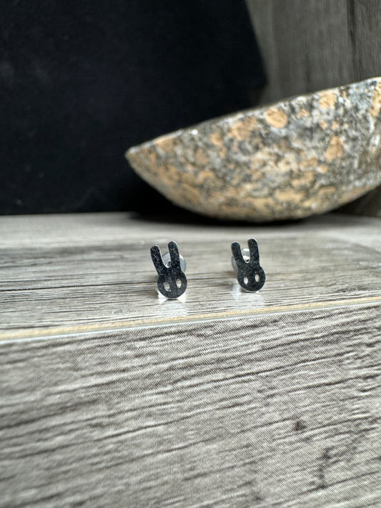 Stainless Steel Bunny Stud Earrings