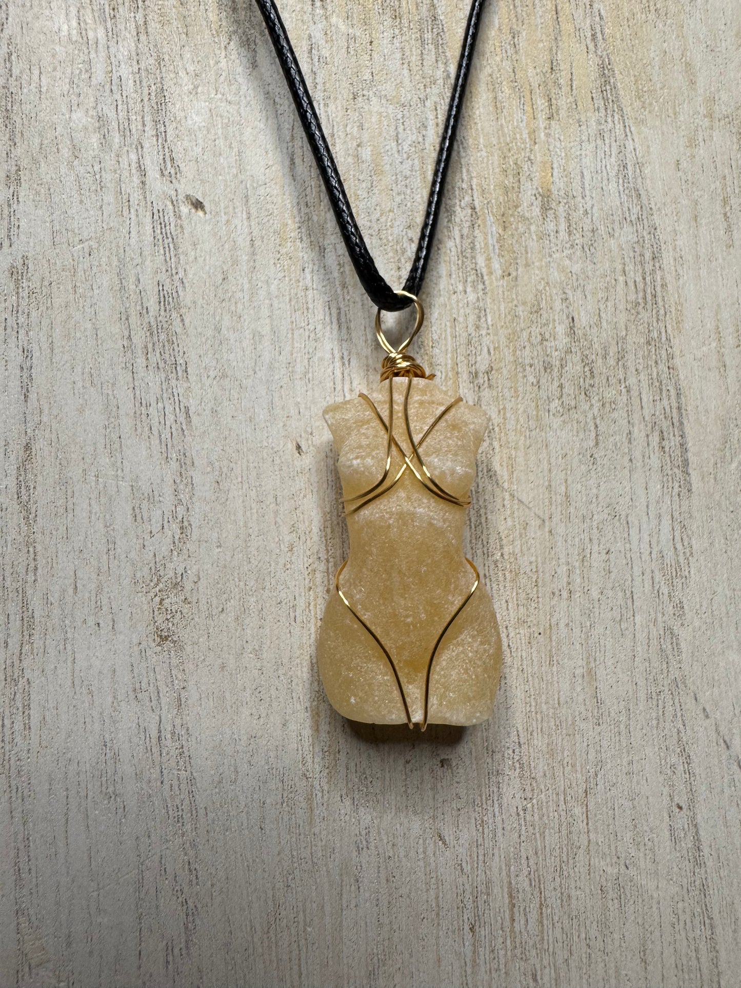 Natural Stone Art Deco Goddess Necklaces