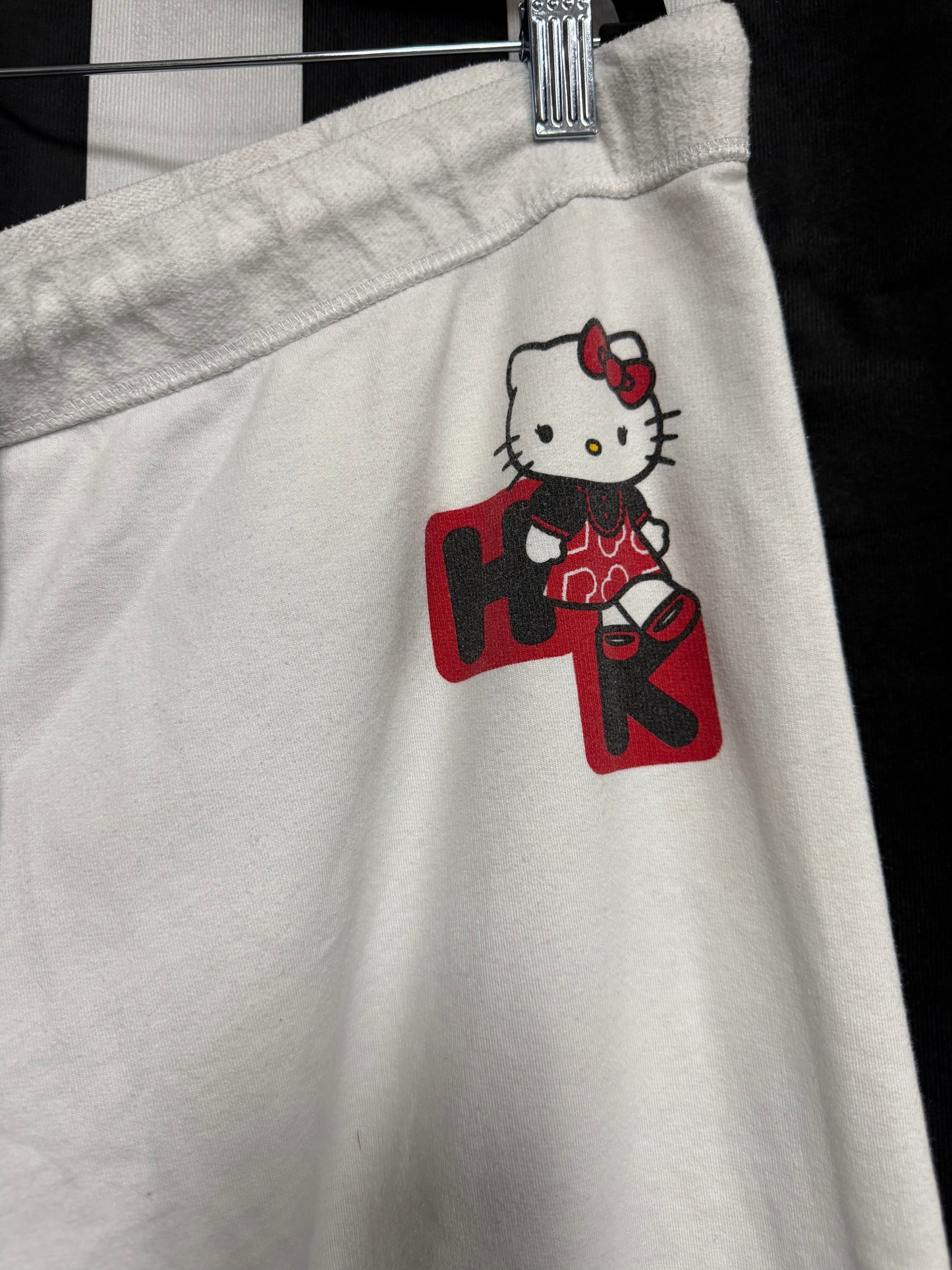 2011 Y2K -Hello Kitty White Sweatpants- Size XXL