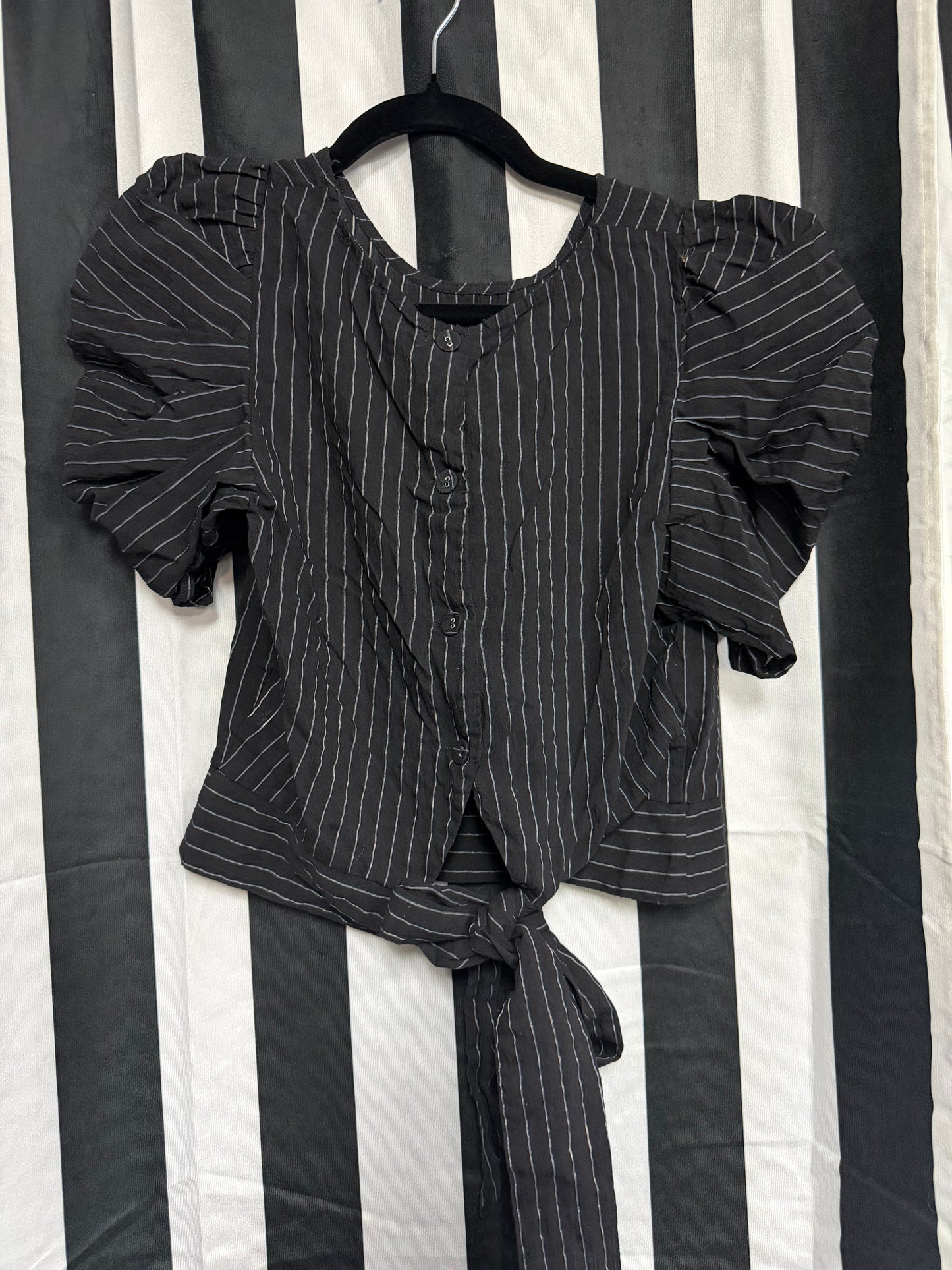Pinstripe Gothic Blouse- S/M
