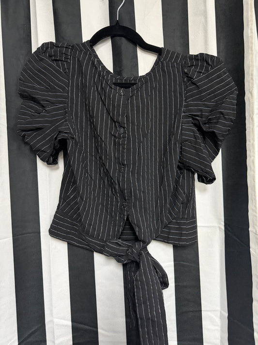 Pinstripe Gothic Blouse- S/M