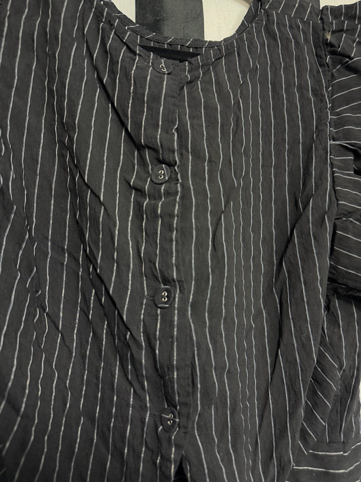 Pinstripe Gothic Blouse- S/M