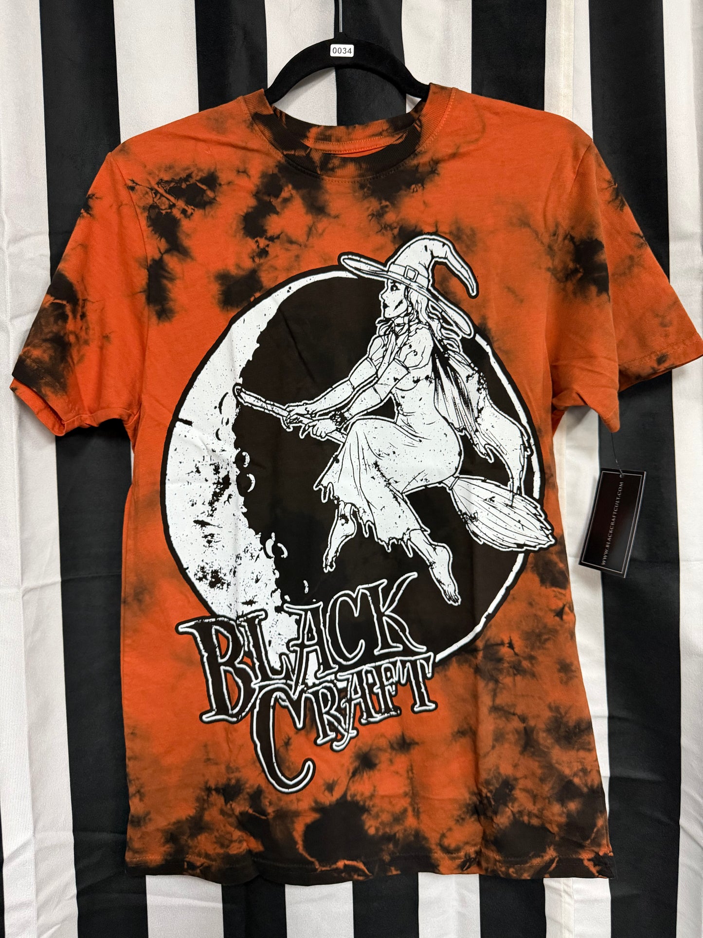 Authentic Blackcraft Orange Tie Dye Witch Shirt