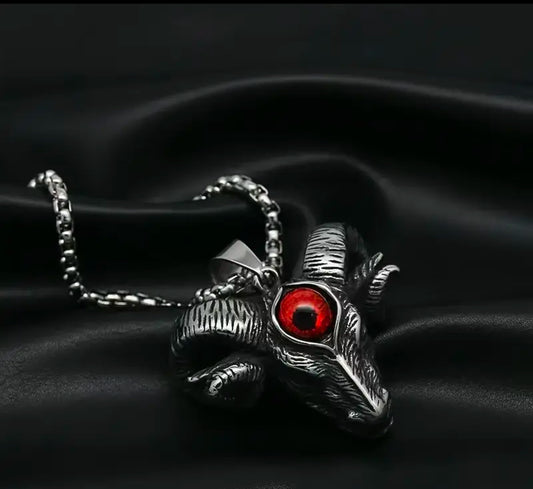 Gothic Devil Eye Sheep Necklace