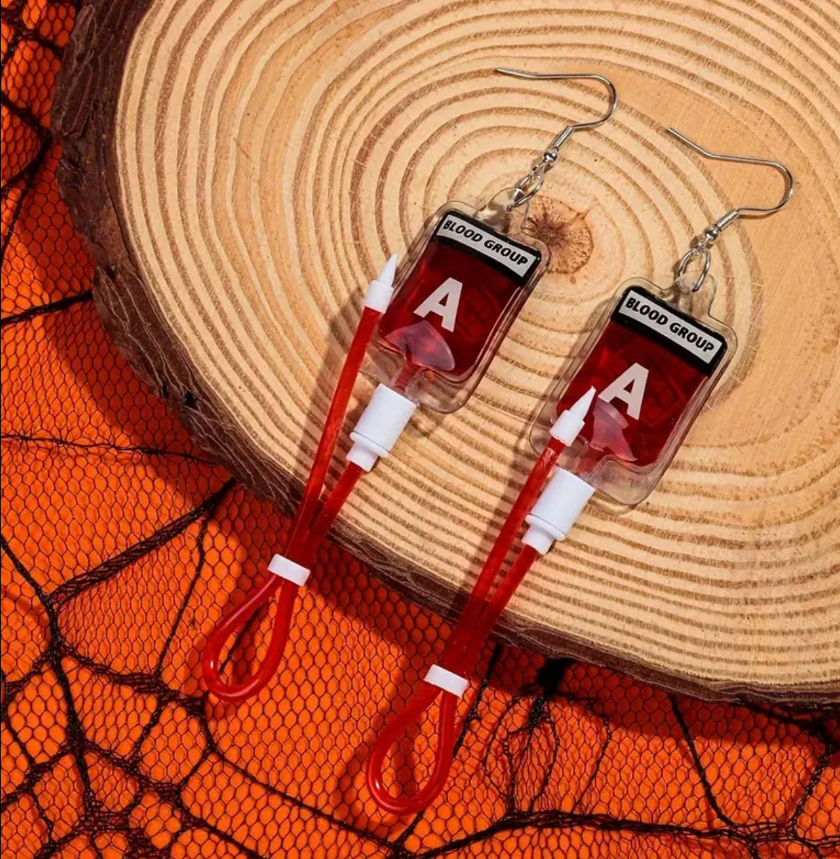 Blood Bag Earrings