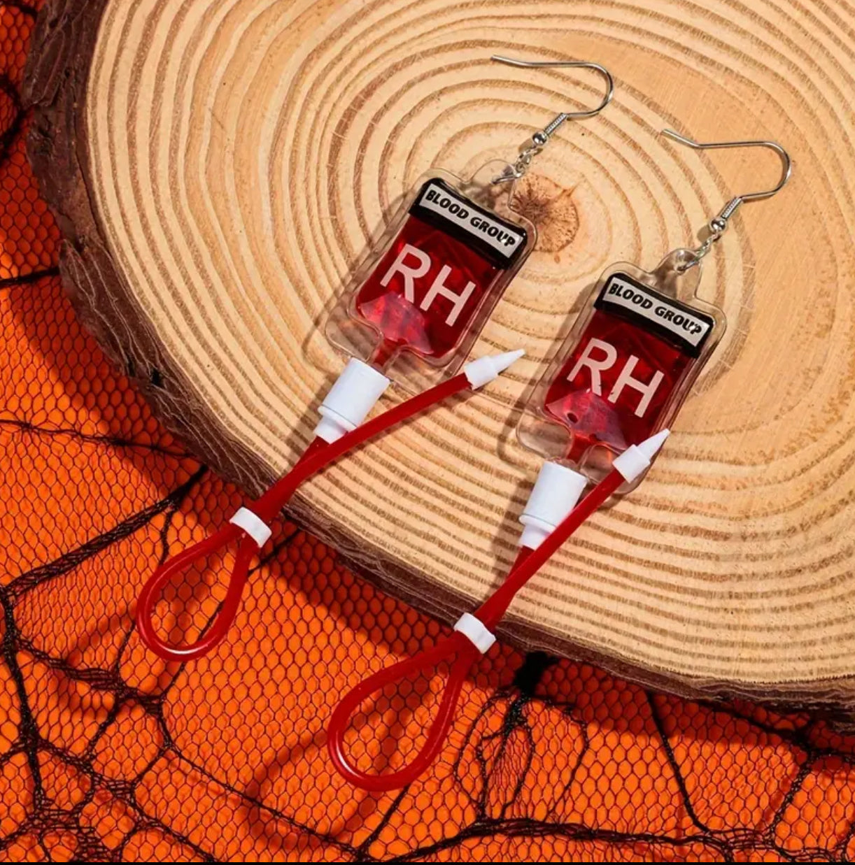 Blood Bag Earrings