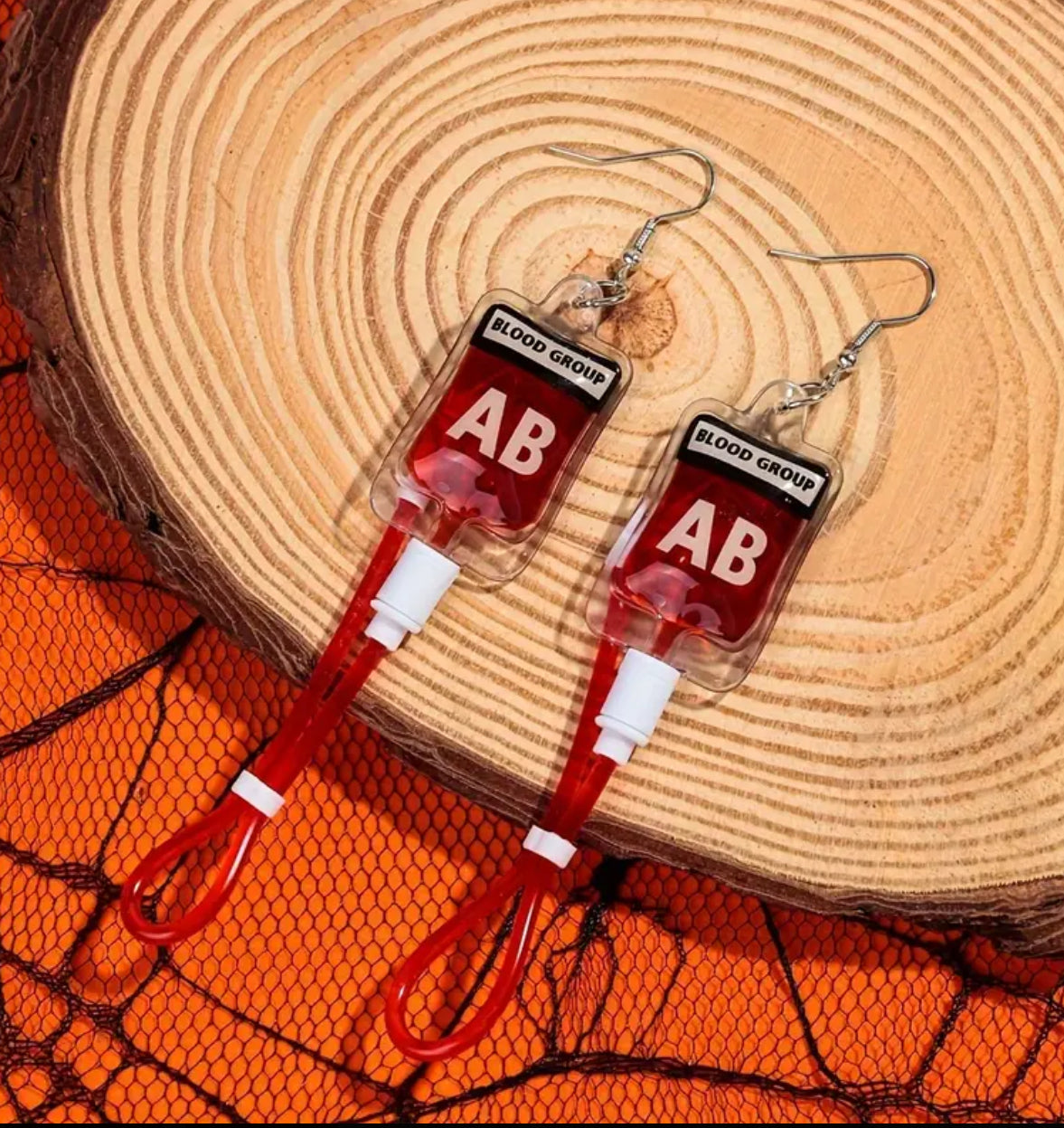 Blood Bag Earrings