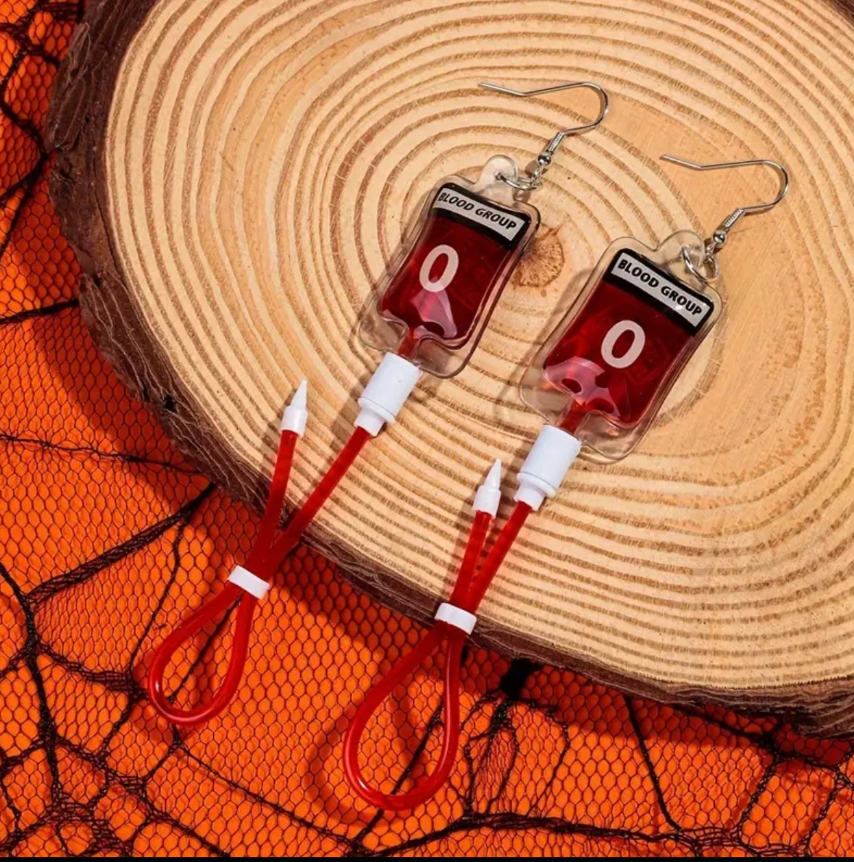 Blood Bag Earrings