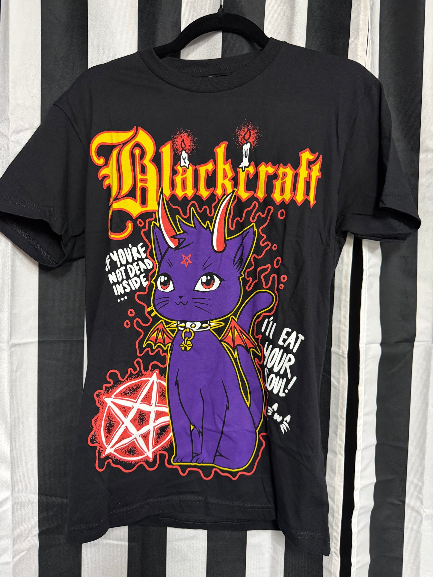 Authentic Blackcraft - Eat Your Soul Cat Tee - Small