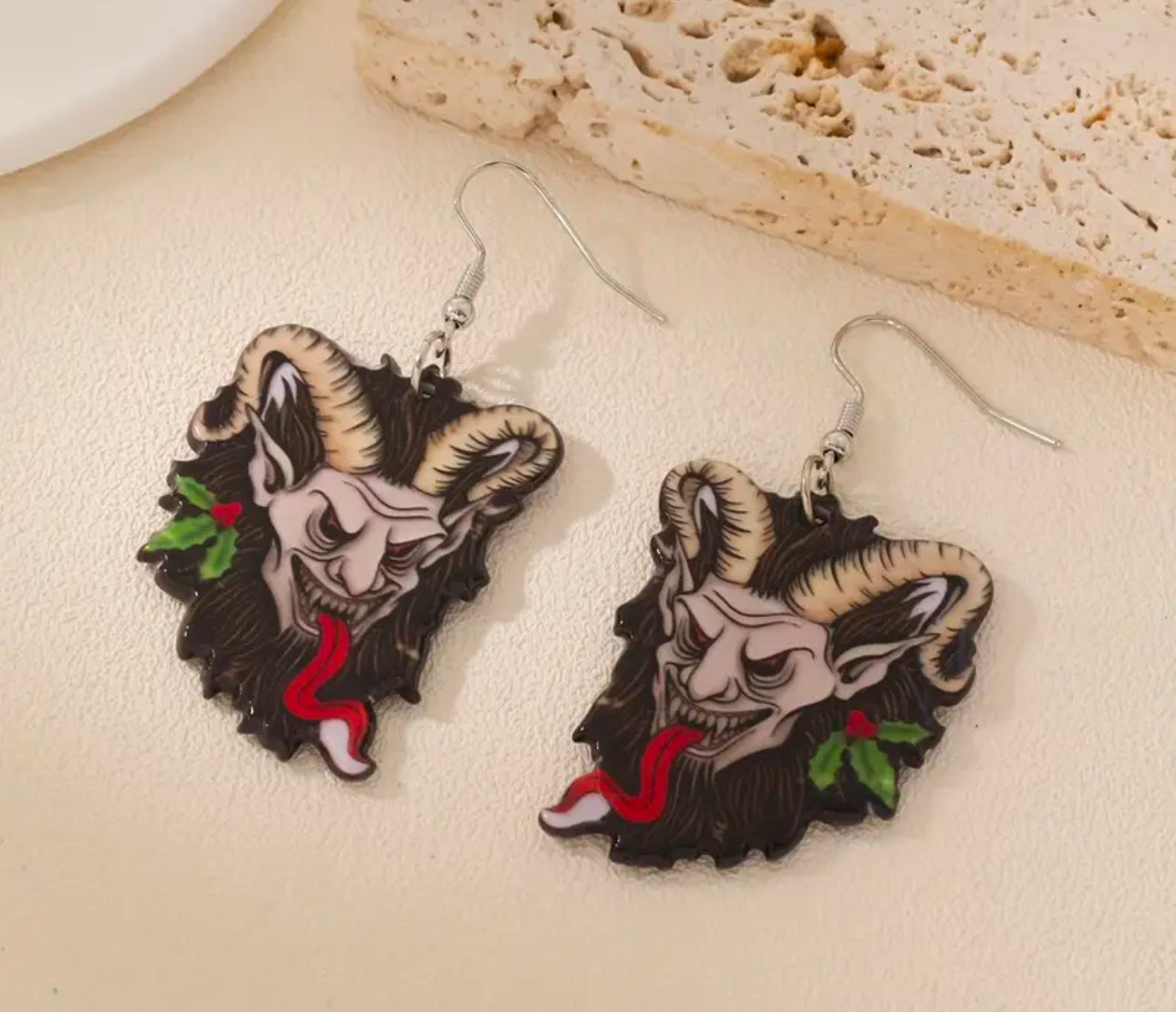 Krampus Acrylic Earrings