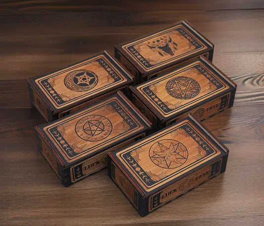 Wooden Tarot Card Storage Boxes