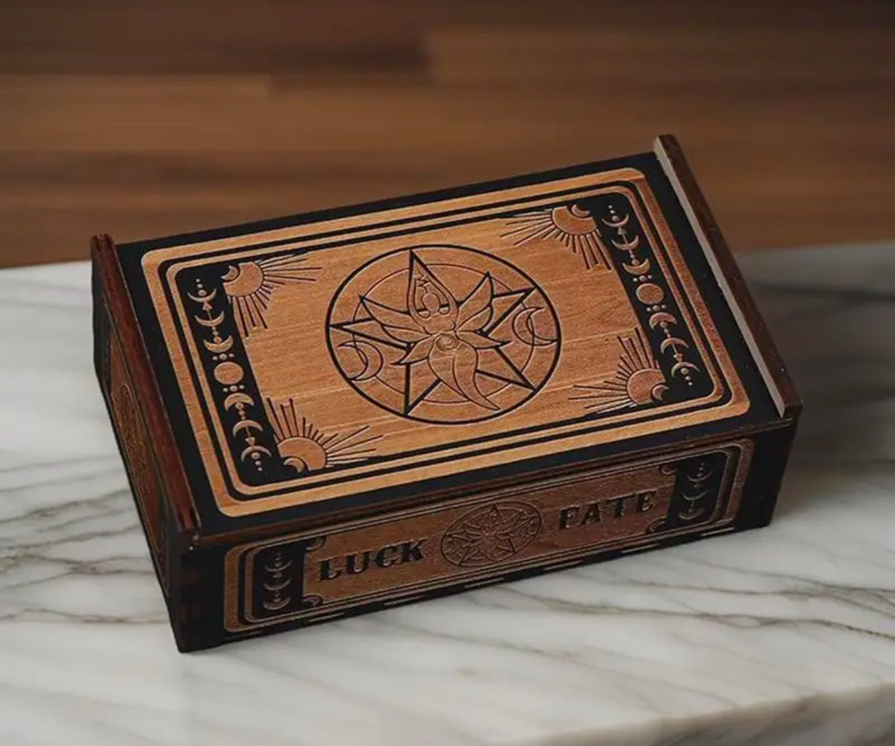 Wooden Tarot Card Storage Boxes