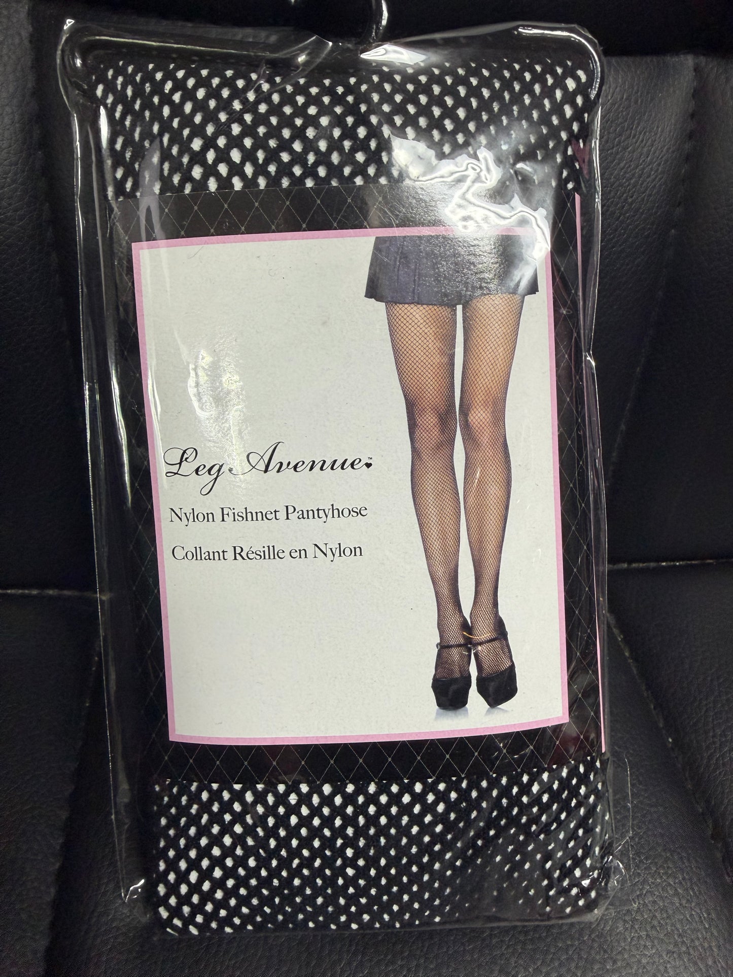 Leg Avenue- Nylon Fishnet Pantyhose- Black